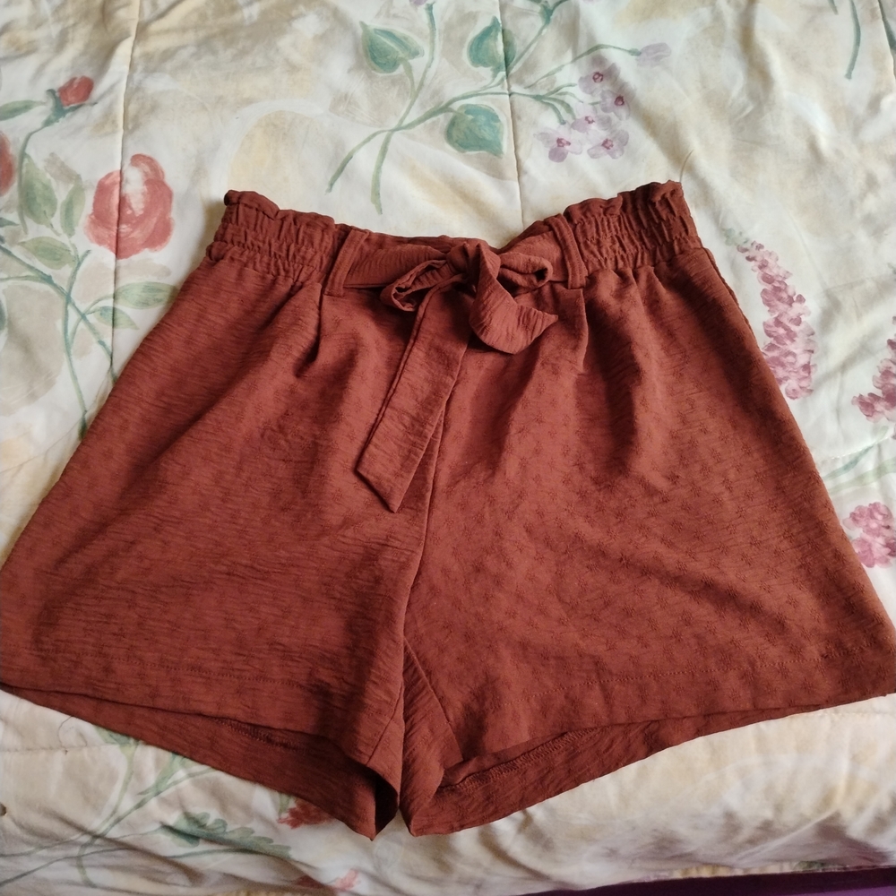 Soho High Waist Rust Shorts